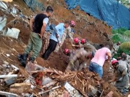 El cuerpo de Bomberos de Recife trabaja en la zona afectada. EFE/CORTESÍA