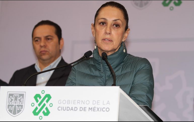 Conferencia de prensa de Claudia Sheinbaum y Fadlala Akabani Hneide, secretario de Desarrollo Económico, para dar a conocer la revisión de las instalaciones eléctricas en los mercados. NTX/G. Durán