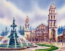 En el horizonte de la urbe destaca especialmente la Catedral de Santiago Apóstol, cuya arquitectura es barroca. ESPECIAL / J. Monroy