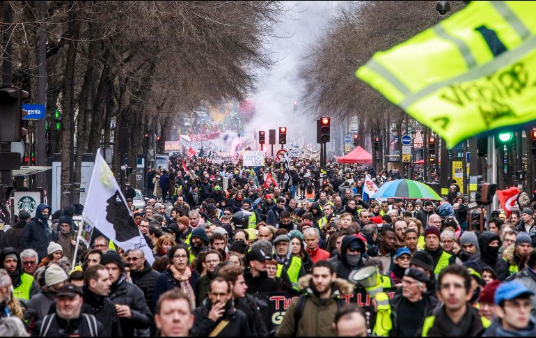 En vísperas del fin de año, las manifestaciones en el país se dirigen hacia un nuevo récord. EFE/C. Petit