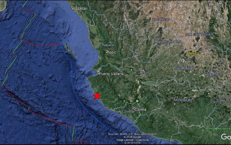El temblor ocurrió a las 22:01 horas. TWITTER / @SkyAlertMx
