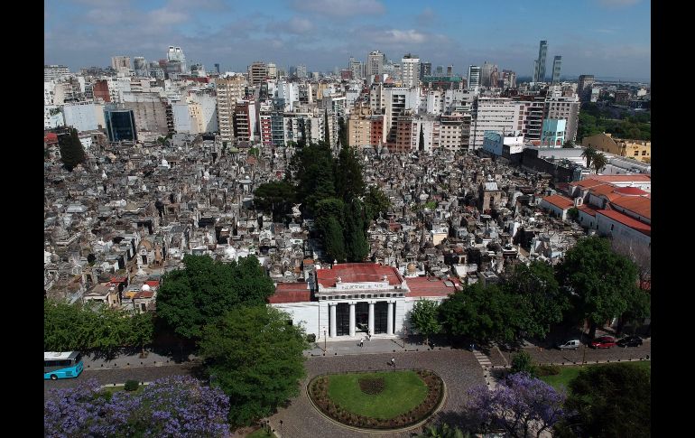 Vista del cementerio Recoleta en Buenos Aires.