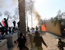 En protesta por los bombardeos de Estados Unidos contra una facción proiraní en los que murieron al menos a 25 combatientes iraquíes. AFP