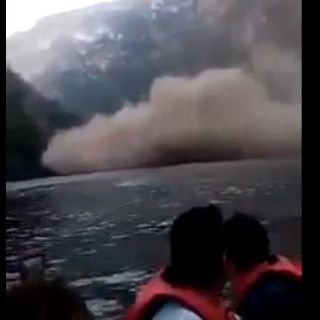 Captan derrumbe en Cañón del Sumidero