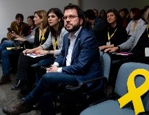 El vicepresidente del Gobierno catalán y miembro del ERC, Pere Aragones, asiste a una reunión del comité nacional del partido en Barcelona. AFP/J. Lago
