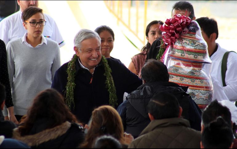 El Presidente López Obrador visitó comunidades comunidades náhuatl y otomí en Tlaxcala. SUN