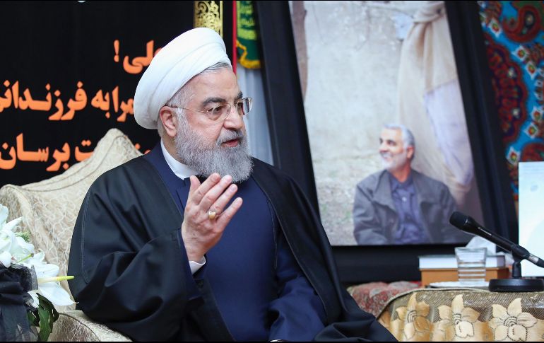Hassan Rouhani resaltó que la muerte del general Qassem Suleimani ha fortalecido y determinado ''nuestro pueblo más que nunca'' y que EU ''será responsable de todas las consecuencias de este acto terrorista''. AFP