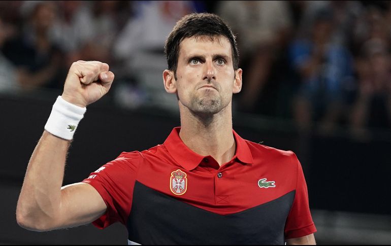 Novak Djokovic venció a Kevin Anderson para darle la victoria al conjunto serbio. EFE/D. Hunt