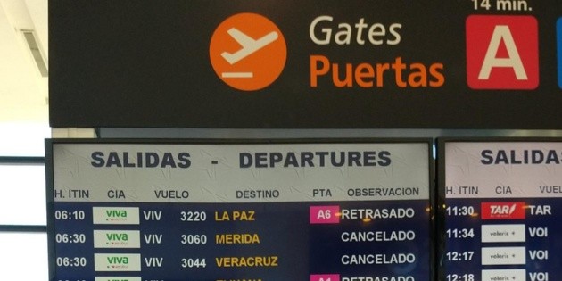 Reportan retrasos y cancelaciones de vuelos de Viva Aerobus