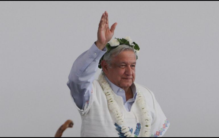 López Obrador durante su gira de este domingo en Texcoco, el Estado de México. NTX/M. González