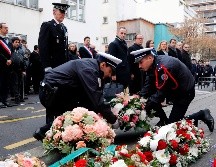 En un acto muy sobrio, se conmemoró a las víctimas de la matanza de Charlie Hebdo, ocurrida hoy hace cinco años. AFP/F. Guilliot