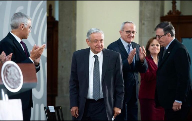 López Obrador acudió a la 31 Reunión de Embajadores y Cónsules de México, en Palacio Nacional. ESPECIAL/PRESIDENCIA