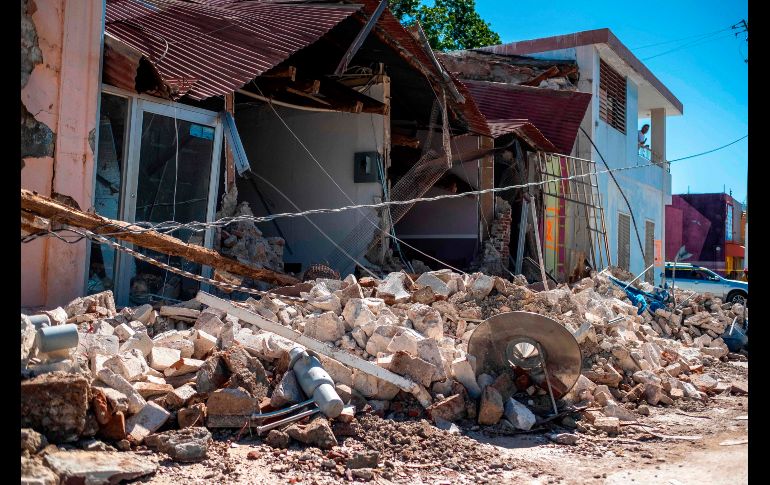 Un negocio colapsado en Guánica. AFP/R. Arduengo
