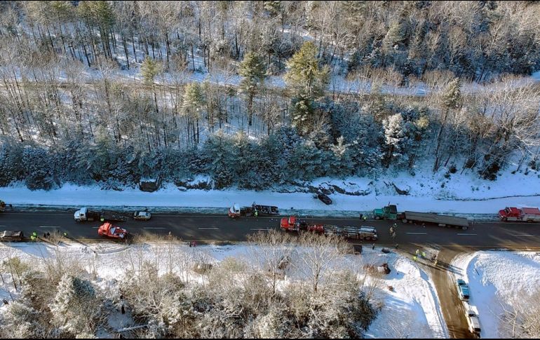Este no es el primer choque múltiple que se registra sobre una autopista interestatal en Maine. AP/Policía Estatal de Maine