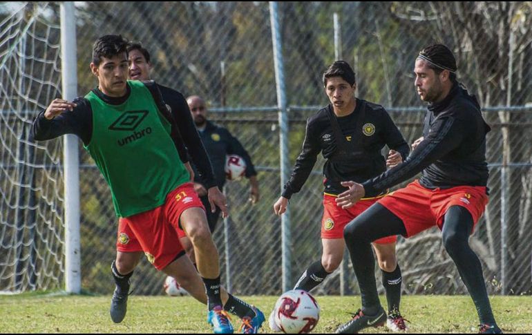 No paran. El conjunto de la UdeG sigue entrenando en sus instalaciones de La Primavera bajo las órdenes del técnico Jorge Dávalos. TWITTER/@leonesnegros