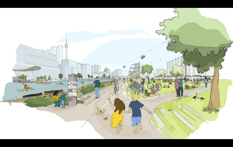 La ciudad diseñada por Sidewalk Labs, filial de Google, es presentado como un lugar feliz para vivir, pero no todos están de acuerdo. SIDEWALK LABS
