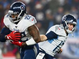 Derrick Henry (izq.) y Ryan Tannehill han sido las armas ofensivas con las que los Titans han conseguido llegar hasta estas instancias. AFP/A. Glanzman