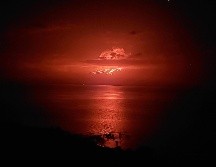 La erupción del volcán La Cumbre el 12 de enero. AP/Parque Nacional Galápagos