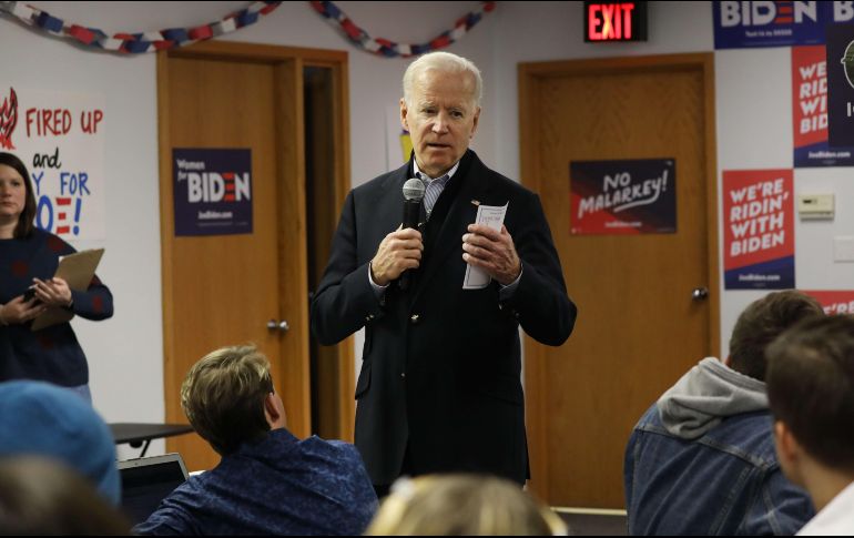 Joe Biden se posiciona para ser el rival de Donald Trump en estas próximas elecciones. AFP/S. Platt