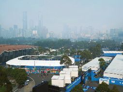 Melbourne Park. La contaminación es evidente en la sede del torneo. EFE