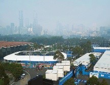 Melbourne Park. La contaminación es evidente en la sede del torneo. EFE