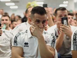 Nervios. Los jugadores del Unionistas se reunieron para conocer a su rival. EFE