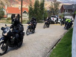 Presencia policial en los alrededores de la residencia de México en la ciudad de La Paz. TWITTER@/EmbaMexBol