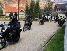 Presencia policial en los alrededores de la residencia de México en la ciudad de La Paz. TWITTER@/EmbaMexBol