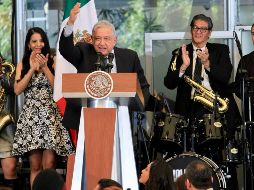 El Presidente aseguró en su discurso que era un honor para él representar a artistas y compositores mexicanos. NTX/J. Lira