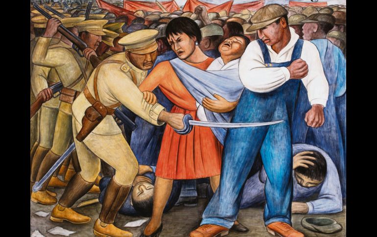 “El levantamiento”. Obra de Diego Rivera presente en el Museo de Nueva York. EFE