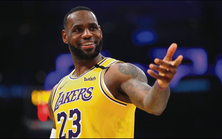 A la cabeza. James, estrella de los Lakers, suma más votos en la Conferencia del Oeste. AFP