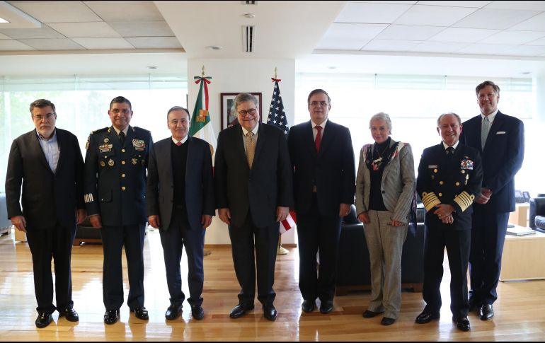 El Fiscal General de EUA, William Barr, se reunió con el titular de Seguridad y Protección Ciudadana, Alfonso Durazo. NOTIMEX