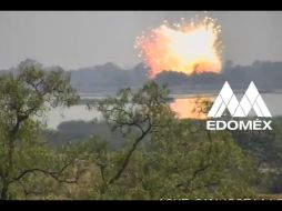 El jueves se registró una explosión en cadena que se extendió por siete polvorines en San Pedro la Laguna. TWITTER / @SS_Edomex