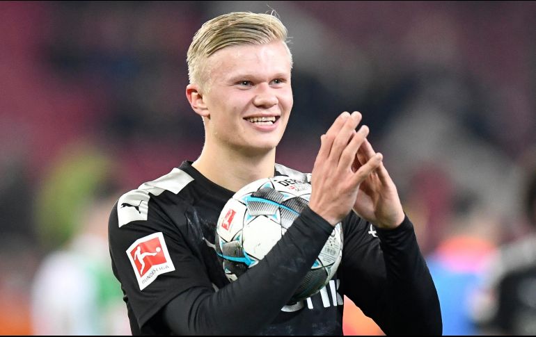 Erling Haaland jala las miradas hacia la Liga alemana. AFP/T. Kienzle