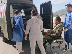 Los elementos lesionados fueron trasladados al Hospital Militar Regional de Mazatlán, Sinaloa. TWITTER@Luis_C_Sandoval