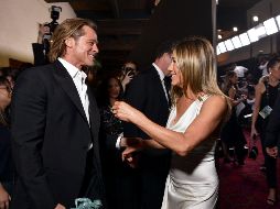 Brad Pitt consiguió el premio a Mejor Actor de Reparto y Jennifer Aniston se alzó como la Mejor Actriz de una serie dramática. AFP / E. McIntyre