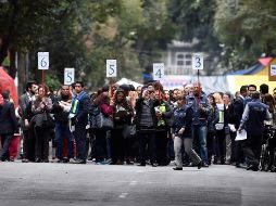 Habitantes participan en el simulacro en Ciudad de México. AFP/A. Estrella
