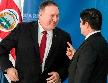 Pompeo sostuvo una reunión con el presidente de Costa Rica, Carlos Alvarado. AFP/E. Becerra