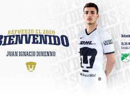 Le dan la bienvenida. Con esta imagen publicada en redes sociales, el club universitario confirmó el fichaje de su último refuerzo. TWITTER/@pumasmx