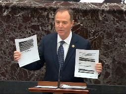 Schiff, presidente del Comité de Inteligencia, pidió “condenar” a Trump y destituirlo por su abuso de poder y obstrucción del Congreso. AP/Senate Television