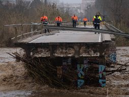 Un puente colapsó en Malgrat de Mar, cerca de Girona. Así se veía la zona ayer. AFP/ARCHIVO
