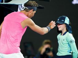 La niña ''ha sido una fenómeno porque ha estado muy entera, y la bola le ha ido directa a la cabeza'', relató el español luego del incidente. EFE / S. Barbour