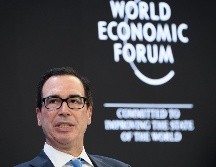 El secretario del Tesoro de EU, Steven Mnuchin, declaró que viajaría a Londres este fin de semana para abordar varios temas con su homólogo británico, Sajid Javid. AFP/F. Coffrini