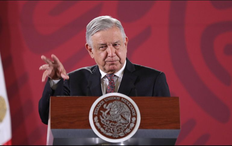 Ándrés Manuel López Obrador en laa rueda de prensa matutina este viernes, en el Palacio Nacional de Ciudad de México. EFE/S. Gutiérrez