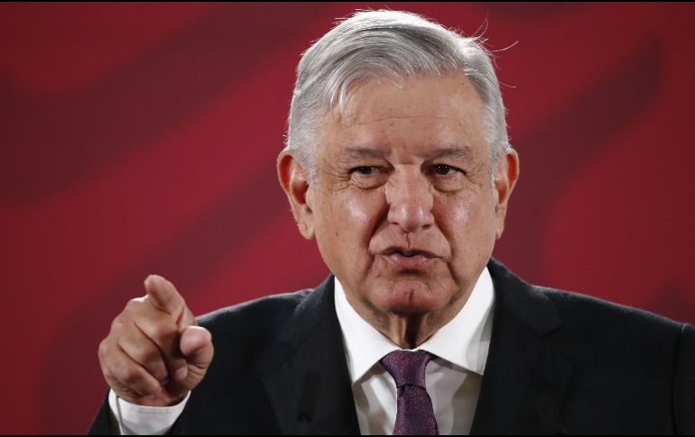 El Presidente López Obrador en la rueda de prensa matutina este lunes, en el Palacio Nacional, en Ciudad de México. EFE/J. Méndez