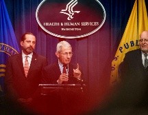 Anthony Fauci, director de enfermedades infecciosas de los Institutos Nacionales de Salud, ofrece una conferencia de prensa en Washington. EFE/S. Thew