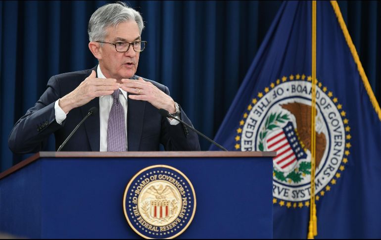 El presidente de la Fed, Jerome Powell, explica a los medios de comunicación los resultados de la reunión de este miércoles. AP/M. Ngan