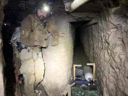 El túnel recién descubierto tiene unos 1.68 metros de altura y 0.61 metros de ancho, y una profundidad promedio de unos 21.3 metros debajo de la superficie. ESPECIAL/Patrulla Fronteriza