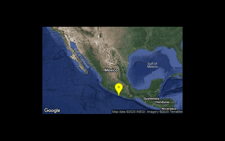 El epicentro del sismo se ubica a 31 kilómetros de Coyuca de Benítez. ESPECIAL/SSN
