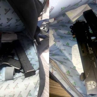 Detienen a alumno que llevaba una subametralladora en su mochila